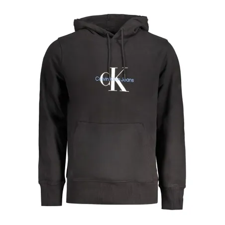 SWEAT-SHIRT SANS FERMETURE ÉCLAIR NOIR CALVIN KLEIN POUR HOMMES - CALVIN KLEIN