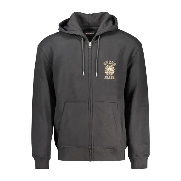 SWEAT-SHIRT ZIPPÉ POUR HOMMES GUESS JEANS NOIR - GUESS JEANS