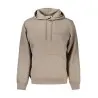 SWEAT-SHIRT ZIPPÉ MARRON CALVIN KLEIN POUR HOMMES - CALVIN KLEIN