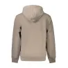 SWEAT-SHIRT ZIPPÉ MARRON CALVIN KLEIN POUR HOMMES - CALVIN KLEIN