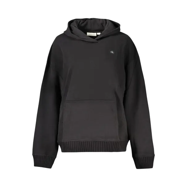 SWEAT-SHIRT CALVIN KLEIN SANS ZIP FEMME NOIR - CALVIN KLEIN