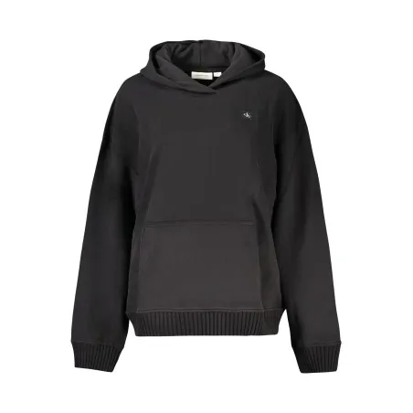 SWEAT-SHIRT CALVIN KLEIN SANS ZIP FEMME NOIR - CALVIN KLEIN