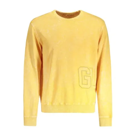 SWEAT-SHIRT GUESS JEANS SANS ZIP HOMME JAUNE - GUESS JEANS