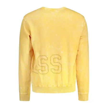 SWEAT-SHIRT GUESS JEANS SANS ZIP HOMME JAUNE - GUESS JEANS