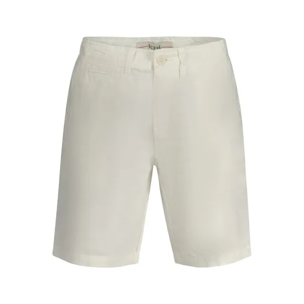 PANTALON BERMUDA HOMME GUESS JEANS BLANC - GUESS JEANS