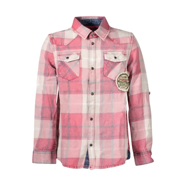 CHEMISE À MANCHES LONGUES GUESS JEANS ENFANT ROUGE - GUESS JEANS
