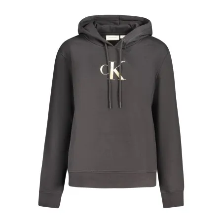 SWEAT-SHIRT CALVIN KLEIN SANS ZIP FEMME NOIR - CALVIN KLEIN