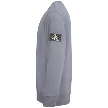 SWEAT-SHIRT CALVIN KLEIN SANS ZIP HOMME BLEU - CALVIN KLEIN