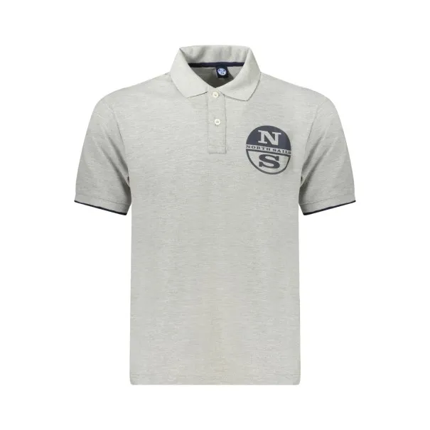 POLO À MANCHES COURTES POUR HOMMES NORTH SAILS GRIS - NORTH SAILS