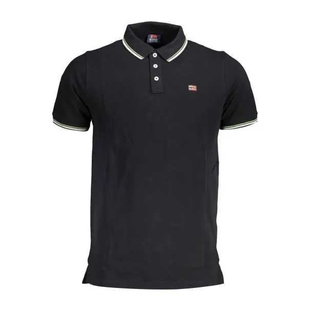 POLO MANCHES COURTES HOMME NORVÈGE 1963 NOIR - NORWAY 1963