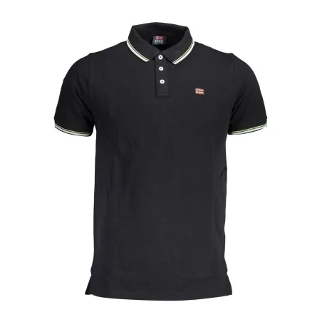 POLO MANCHES COURTES HOMME NORVÈGE 1963 NOIR - NORWAY 1963