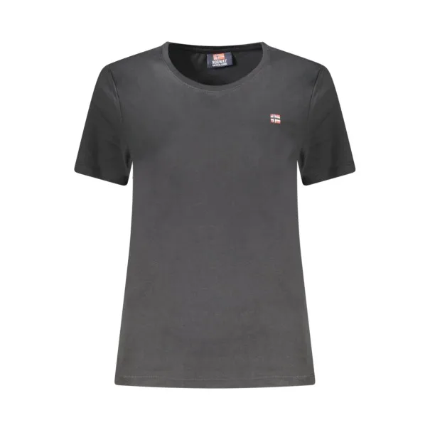 T-SHIRT FEMME MANCHES COURTES NORVÈGE 1963 NOIR - NORWAY 1963