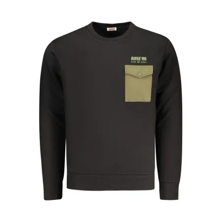 SWEAT-SHIRT NOIR À FERMETURE ÉCLAIR POUR HOMME RIFLE - RIFLE