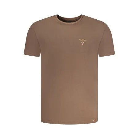 T-shirt marron pour homme AERONAUTICA MILITARE - AERONAUTICA MILITARE