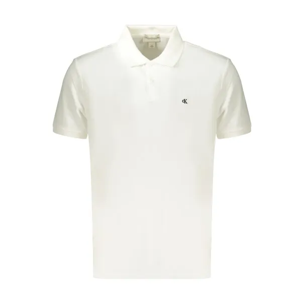 Polo blanc à manches courtes pour homme Calvin Klein - CALVIN KLEIN