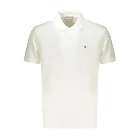 Polo blanc à manches courtes pour homme Calvin Klein - CALVIN KLEIN