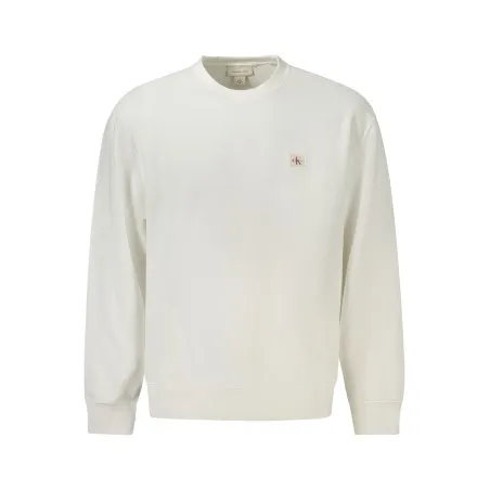 Sweat-shirt zippé homme Calvin Klein blanc - CALVIN KLEIN
