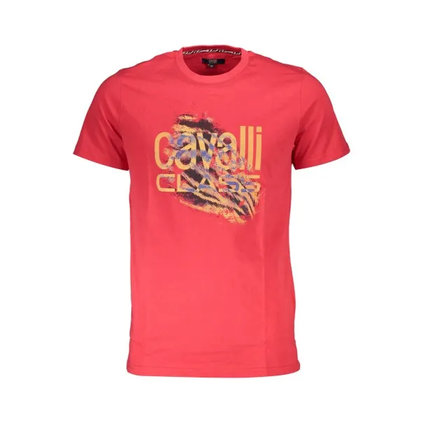 T-SHIRT À MANCHES COURTES CAVALLI CLASS HOMME ROUGE - CAVALLI CLASS