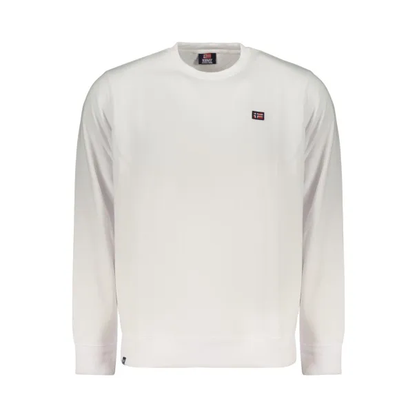 SWEAT-SHIRT BLANC À FERMETURE ÉCLAIR POUR HOMME NORVÈGE 1963 - NORWAY 1963