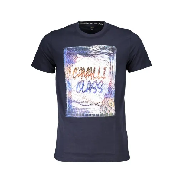 T-SHIRT À MANCHES COURTES CAVALLI CLASS HOMME BLEU - CAVALLI CLASS