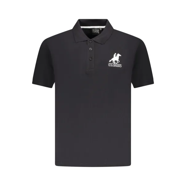 Chemise polo US Grand Polo à manches courtes pour homme, noire - U.S. GRAND
