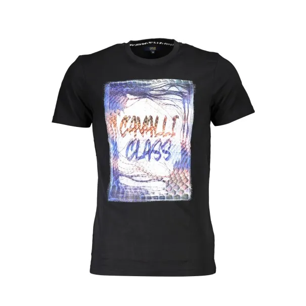 T-SHIRT À MANCHES COURTES CAVALLI CLASS HOMME NOIR - CAVALLI CLASS
