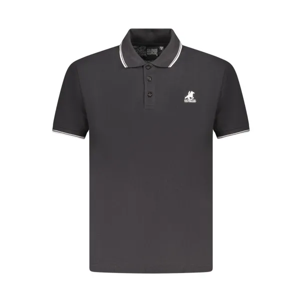 Chemise polo US Grand Polo à manches courtes pour homme, noire - U.S. GRAND