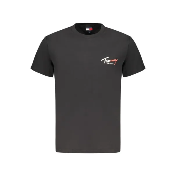 T-shirt noir à manches courtes pour homme Tommy Hilfiger - TOMMY HILFIGER