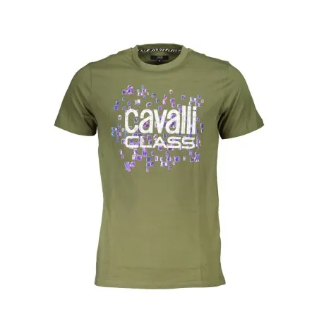 T-SHIRT À MANCHES COURTES CAVALLI CLASS HOMME VERT - CAVALLI CLASS