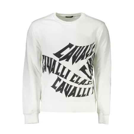 Sweat-shirt Cavalli Class sans fermeture éclair pour homme, blanc - CAVALLI CLASS