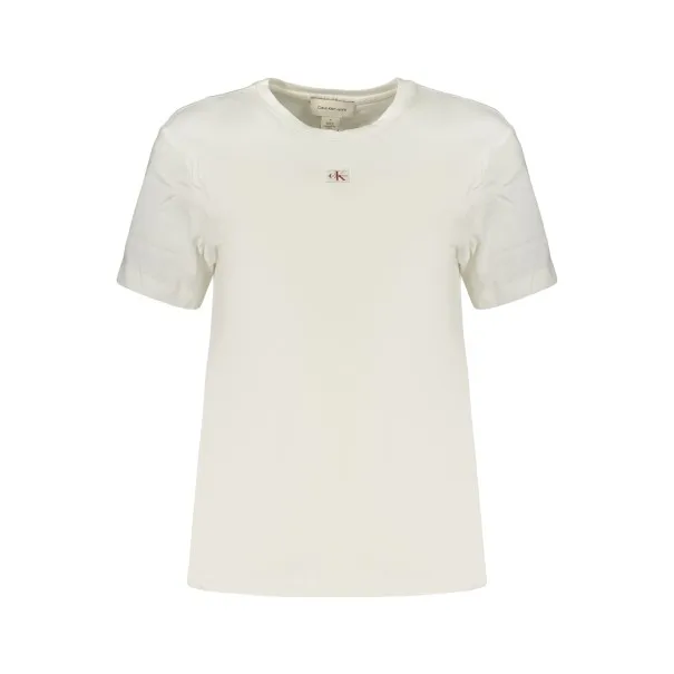 T-shirt blanc à manches courtes pour femme Calvin Klein - CALVIN KLEIN