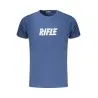 T-shirt à manches courtes pour homme, motif fusil, bleu - RIFLE