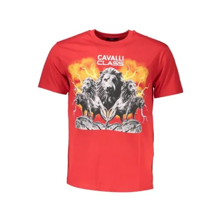 T-SHIRT À MANCHES COURTES CAVALLI CLASS HOMME ROUGE - CAVALLI CLASS