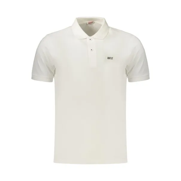 Polo à manches courtes homme blanc à motif fusil - RIFLE