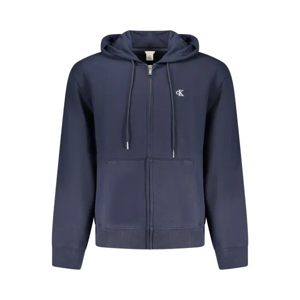 SWEAT-SHIRT BLEU À FERMETURE ÉCLAIR CALVIN KLEIN POUR HOMME - CALVIN KLEIN