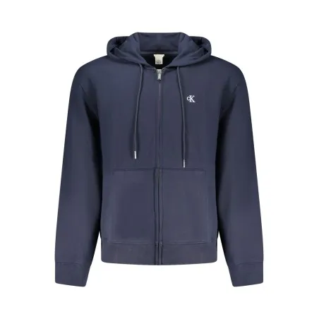 SWEAT-SHIRT BLEU À FERMETURE ÉCLAIR CALVIN KLEIN POUR HOMME - CALVIN KLEIN