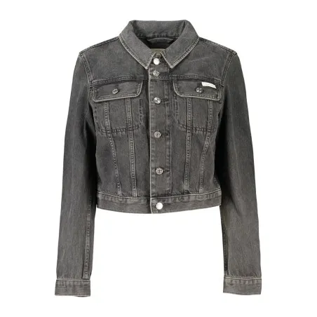 VESTE EN JEAN NOIR POUR FEMME CALVIN KLEIN - CALVIN KLEIN