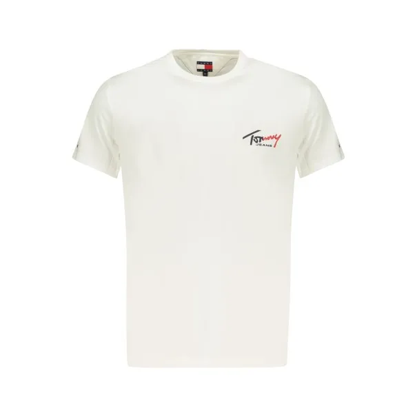 T-shirt blanc à manches courtes Tommy Hilfiger pour homme - TOMMY HILFIGER