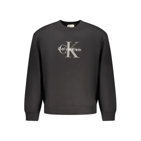 SWEAT-SHIRT NOIR À FERMETURE ÉCLAIR CALVIN KLEIN POUR HOMME - CALVIN KLEIN