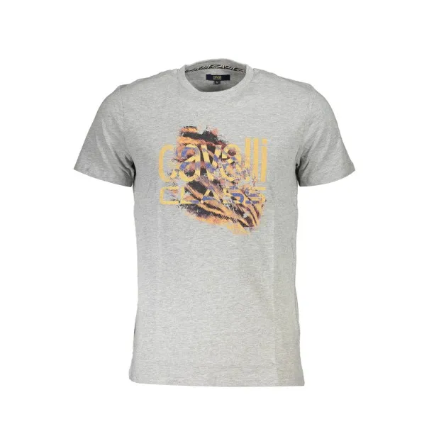 T-SHIRT À MANCHES COURTES CAVALLI CLASS HOMME GRIS - CAVALLI CLASS