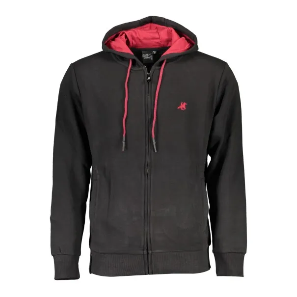 SWEAT-SHIRT NOIR À FERMETURE ÉCLAIR POUR HOMME US GRAND - U.S. GRAND