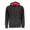 SWEAT-SHIRT NOIR À FERMETURE ÉCLAIR POUR HOMME US GRAND - U.S. GRAND