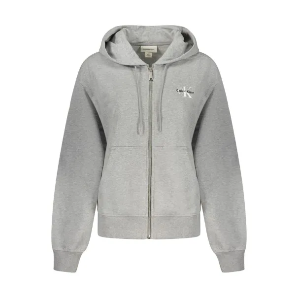 SWEAT-SHIRT FERMÉ GRIS CALVIN KLEIN POUR FEMME - CALVIN KLEIN