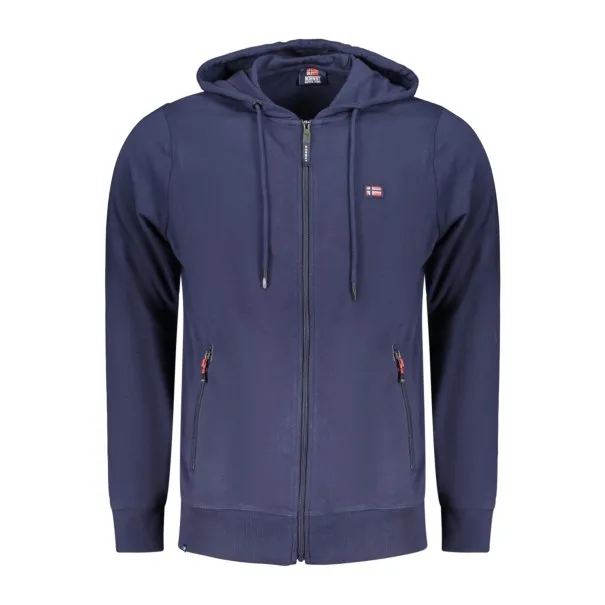 SWEAT-SHIRT BLEU À FERMETURE ÉCLAIR POUR HOMME NORVÈGE 1963 - NORWAY 1963