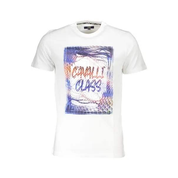 T-SHIRT À MANCHES COURTES CAVALLI CLASS HOMME BLANC - CAVALLI CLASS