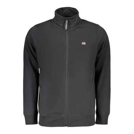 SWEAT-SHIRT NOIR À FERMETURE ÉCLAIR POUR HOMME NORVÈGE 1963 - NORWAY 1963