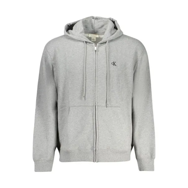 SWEAT-SHIRT FERMÉ CALVIN KLEIN POUR HOMME, GRIS - CALVIN KLEIN