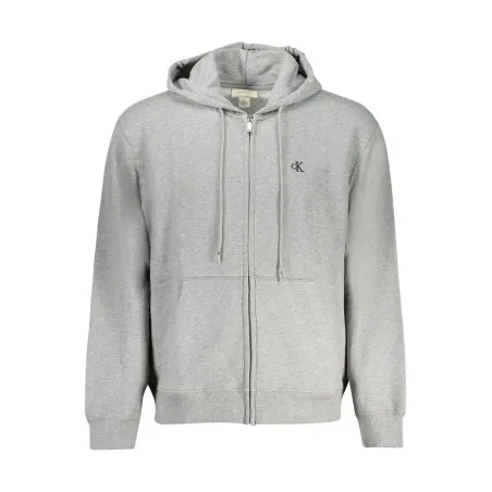 SWEAT-SHIRT FERMÉ CALVIN KLEIN POUR HOMME, GRIS - CALVIN KLEIN