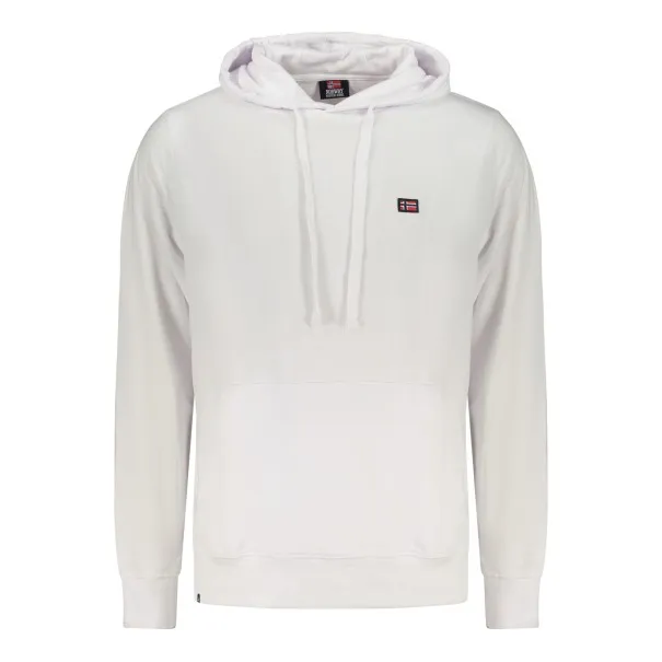 SWEAT-SHIRT BLANC À FERMETURE ÉCLAIR POUR HOMME NORVÈGE 1963 - NORWAY 1963