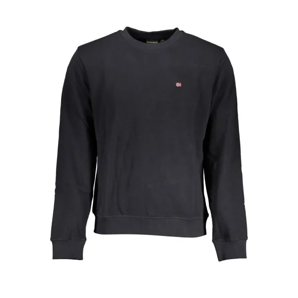 NAPAPIJRI SWEAT-SHIRT SANS FERMETURE ÉCLAIR NOIR POUR HOMMES - NAPAPIJRI